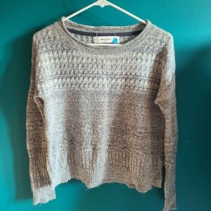 Sparrow Anthropologie Grey Sweater Cable Knit Wool Cashmere Size Small